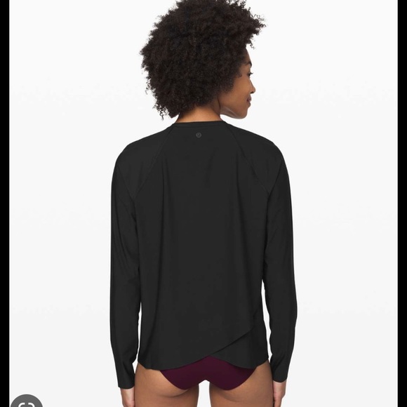 LULULEMON NWOT black Sun Shelter Long Sleeve. Size 12 - Picture 5 of 5